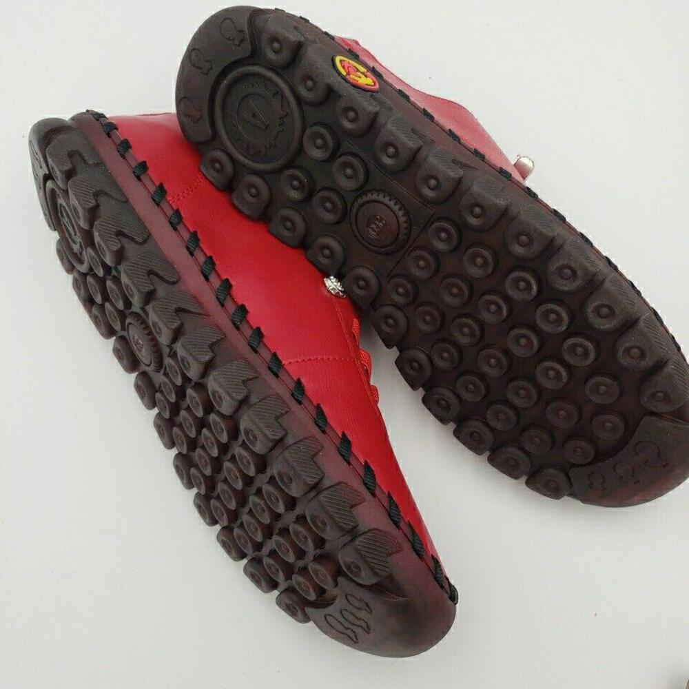 Women's Red Casual Sneakers - Comfortable Everyday Shoes - Picture 13 of 15